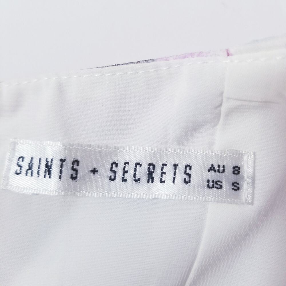 Saints + Secret Floral Puff Sleeve Cut-Out Mini Dress - Picture 4 of 13